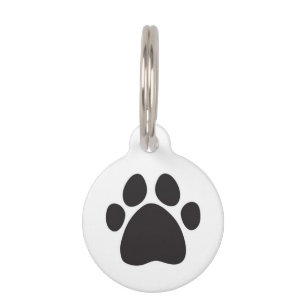Round Custom Pet Tag/Pet Paw Pet ID Tag