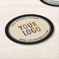 Round Custom Pulpboard Paper Coasters Company Logo