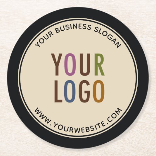 Round Custom Pulpboard Paper Coasters Company Logo