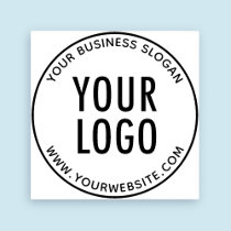 Round Custom Your Company Logo Large Stamp, Zazzle