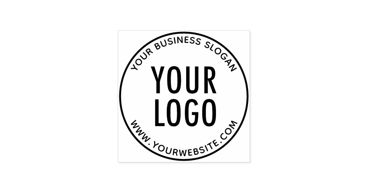 Round Custom Rubber Stamp With Your Company Logo Zazzle Round Custom Rubber Stamp With Your