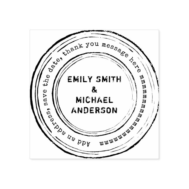 Round Custom STAMP Distressed Style Grunge 2 (Imprint)