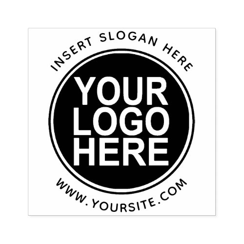 Round Custom Your Business Logo Rubber Stamp