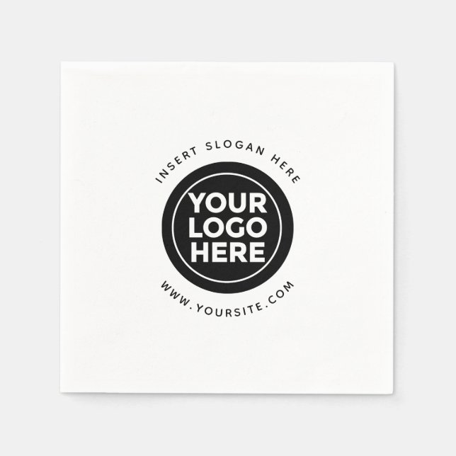 Round Custom Your Company Logo Napkins (Front)