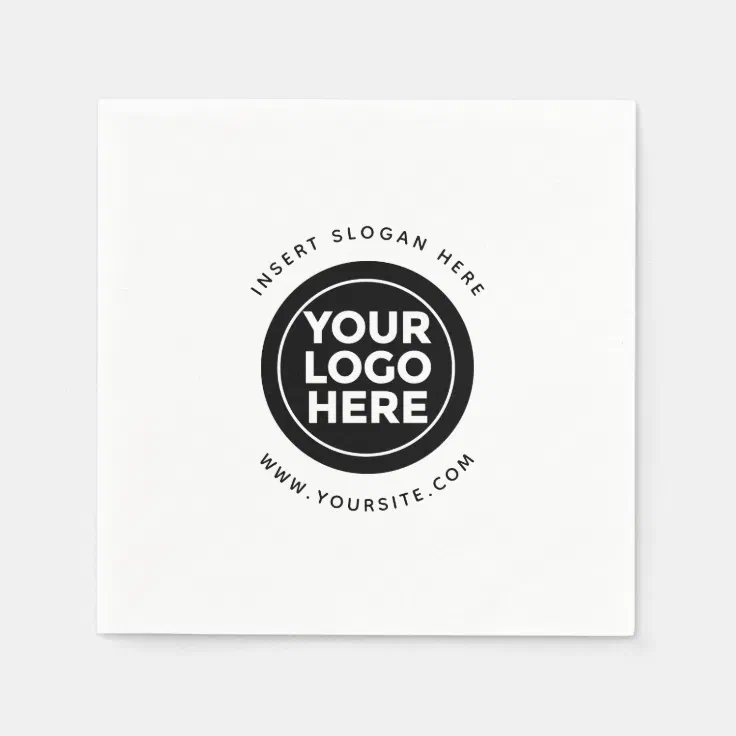 Round Custom Your Company Logo Napkins Zazzle