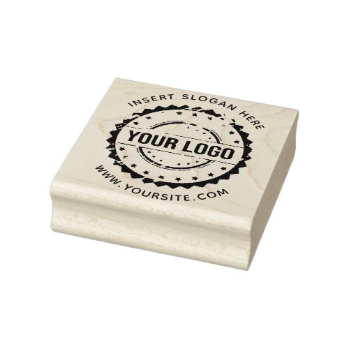 Round Custom Your Company Logo No Handle Rubber Stamp