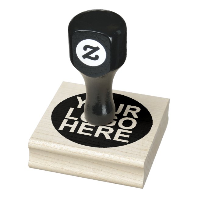 Round Custom Your Company Logo Rubber Stamp