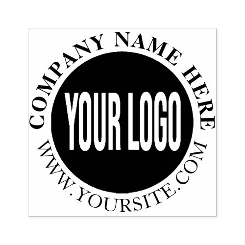 Round Custom Your Company Logo Rubber Stamp