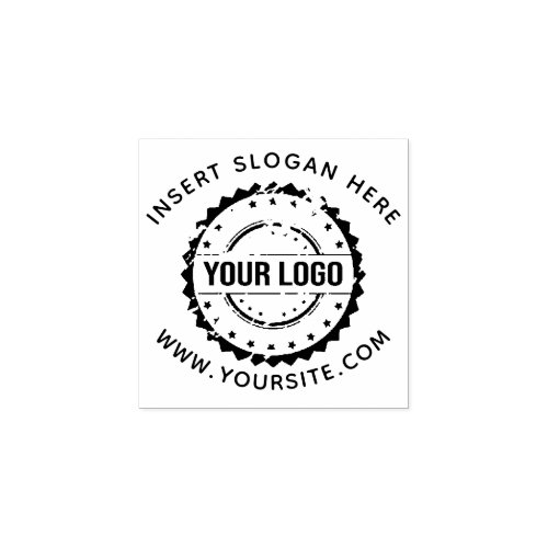 Round Custom Your Company Logo Rubber Stamp