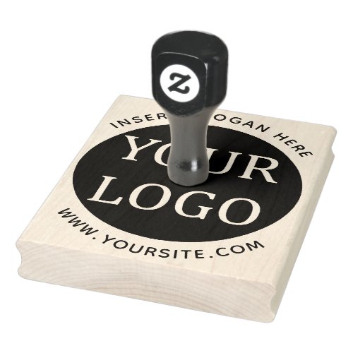 Round Custom Your Company Logo Rubber Stamp