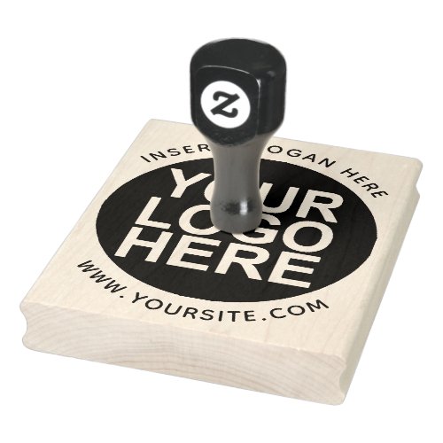 Round Custom Your Company Logo Rubber Stamp