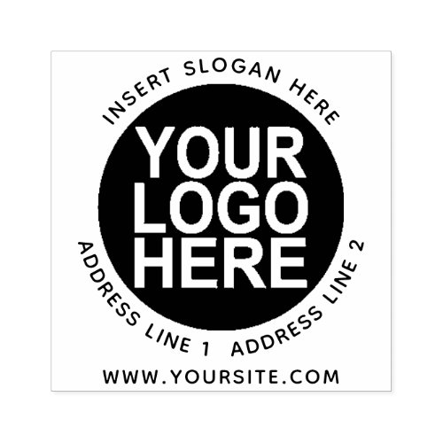 Round Custom Your Company Logo Rubber Stamp