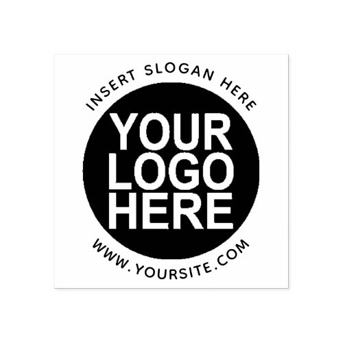 Round Custom Your Company Logo Rubber Stamp