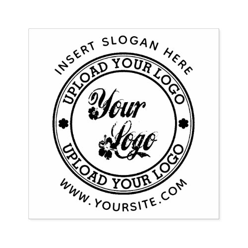 Round Custom Your Company Logo Rubber Stamp