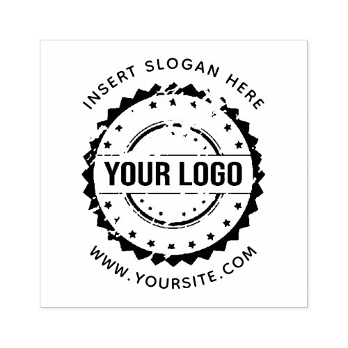 Round Custom Your Company Logo Rubber Stamp