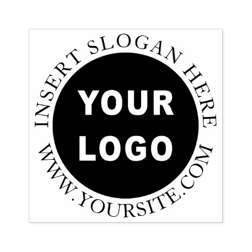 Round Custom Your Company Logo Rubber Stamp