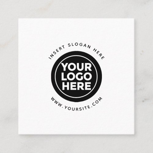 Round Custom Your Company Logo Square Business Card