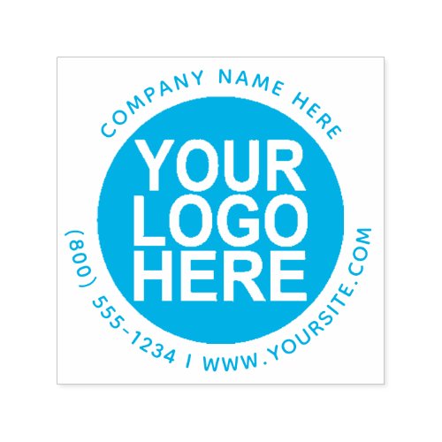 Round Custom Your Company Logo with Custom Text Self_inking Stamp
