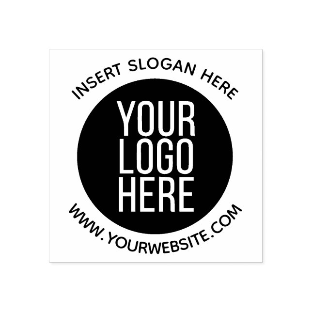 Round Custom Your Company Personalized Logo Rubber Stamp (Imprint)