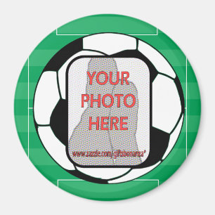Round Customizable photo soccer ball magnets