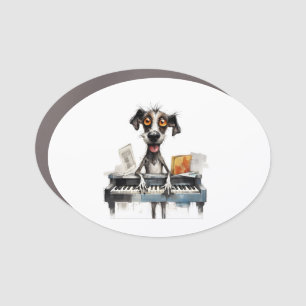 round cute dog magnet