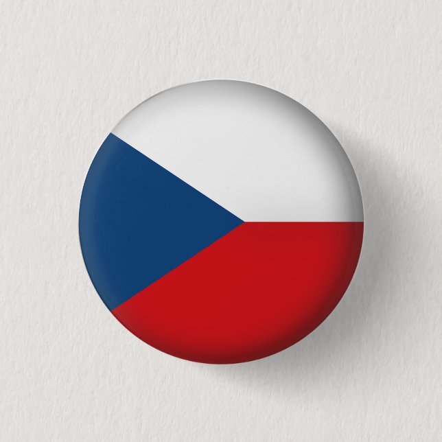 Round Czech Republic Pinback Button (Front)