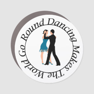 Round Dancer Car Magnet