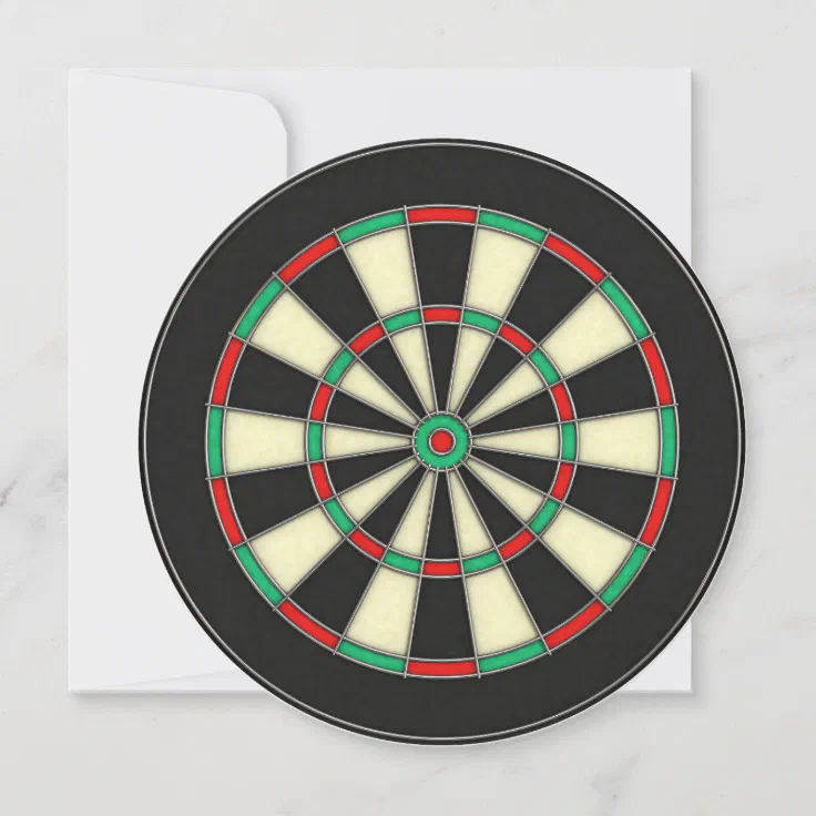 Round Darts Game Birthday Party Invitation | Zazzle