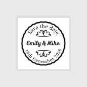 Round Decorative Personalized Wedding Embosser (Design View)