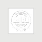 Round Decorative Personalized Wedding Embosser (Design View)