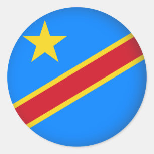 Round Democratic Republic of Congo Classic Round Sticker