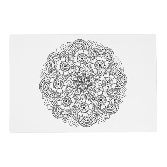 Round Design Doodle Placemat (Front)