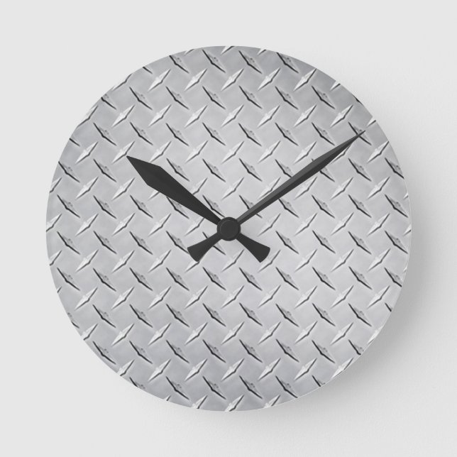 Round Diamond Plate Clock (Front)