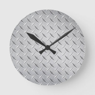 Round Diamond Plate Clock