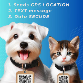 Round Dog Tag QR Code