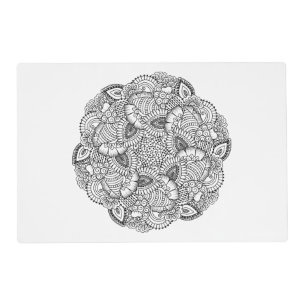 Round Doodle Design Placemat