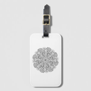 Round Doodle Luggage Tag