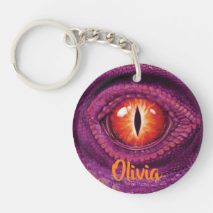 Round Dragon's Eye acrylic key ring