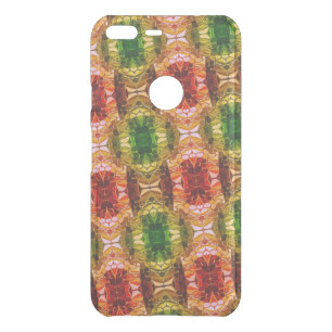 Round drawing generate red, green, and gold shapes uncommon google pixel XL case