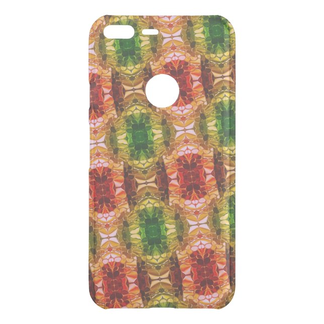 Round drawing generate red, green, and gold shapes uncommon google pixel XL case (Back)