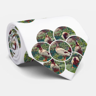 Round Duck Photo Collage, Neck Tie