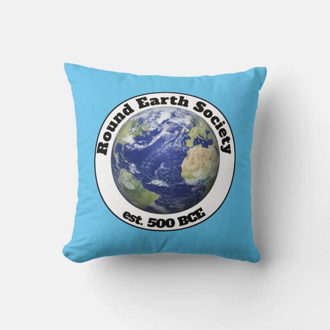 round earth society throw pillow (Front)