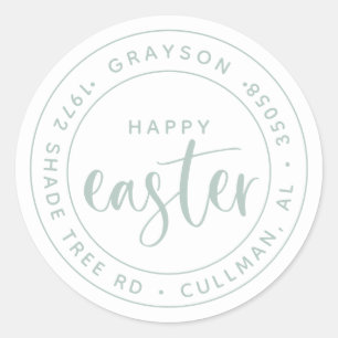 Round Easter   Return Address Label/Seal  Classic  Classic Round Sticker