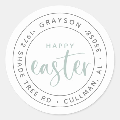 Round Easter  Return Address LabelSeal  Classic Round Sticker