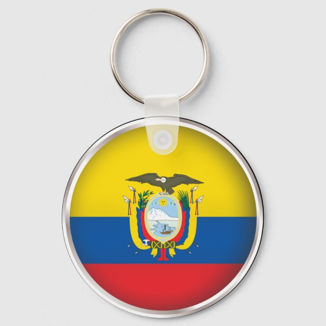 Round Ecuador Keychain (Front)