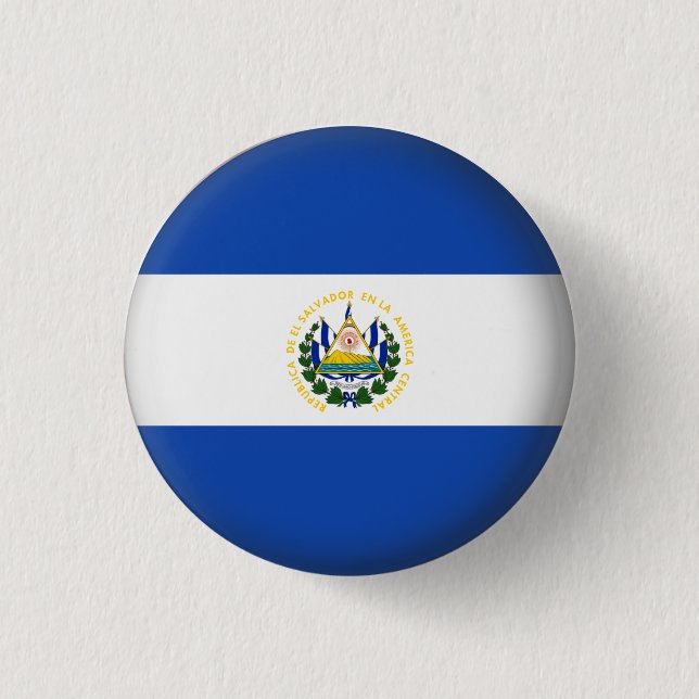 Round El Salvador Button (Front)
