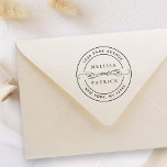 Round Elegant Wedding Return Address  Self-inking Stamp<br><div class="desc">Create Your Own Classic Round Return Address Stamp.</div>