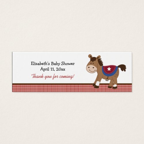 Round 'Em Up Western Horse Custom Favor Tag Business Card Template