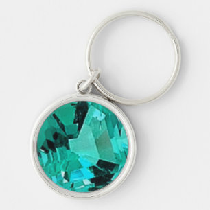 Round Emerald Keychain