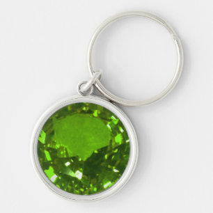 Round Emerald Keychain